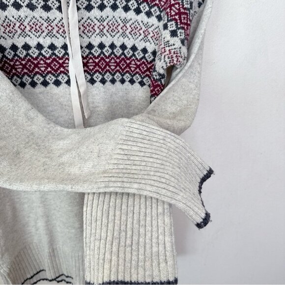 Eddie Bauer Womens Xsmall Fair Isle Nordic Cowl Neck Wool Blend Pullover Sweater - Picture 8 of 13